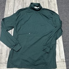 Vintage 90s Eddie Bauer Turtle Neck Green XL Tall USA Made Preppy Fall Dad