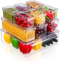 KüHlschrank-Organisator-Set 10 StüCk Stapelbar Aufbewahrungsbox Bpa-Frei KüChe