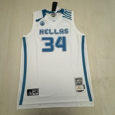Giannis Antetokounmpo Team Greece Jersey #34 Headgear Classics White Size XL NWT