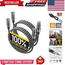 XLR Cables 6ft 2 Pack Microphone Cable, XLR Male to Female Balanced Microphon...