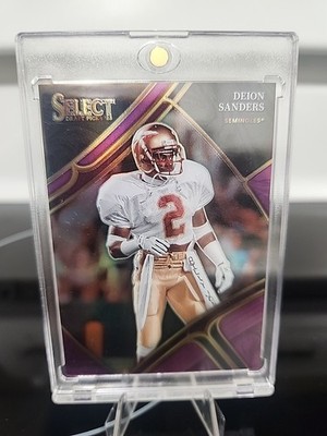 2023 Panini Select Draft Picks Field Level Deion Sanders #187 Purple Prizm 4/75