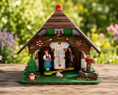 Trenkle Wetterhaus 817 Schwarzwald Wetteranzeige mit Thermometer Weather House