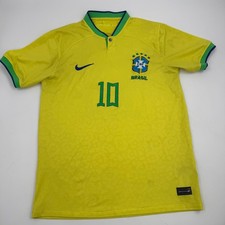 Brazil National Football Team 2022/2023 Neymar Jr 10 Jersey Nike Dri Fit Yellow