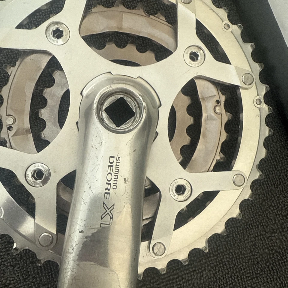 Juego de bielas Shimano XT FC-M739 175 mm 44/32/22 MTB vintage años 90 8 velocidades Foto 3 de 4