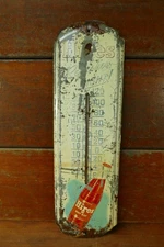 Vintage Original 1960s Hires Root Beer THERMOMETER Metal Advertising Works