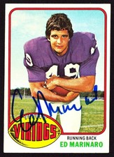 ED MARINARO 1976 Topps #419 AUTOGRAPH Auto VIKINGS Signed Jets Seahawks