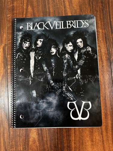 Black Veil Brides Spiral Bound Lined Notebook 59 Sheets 2011 Extremely RARE