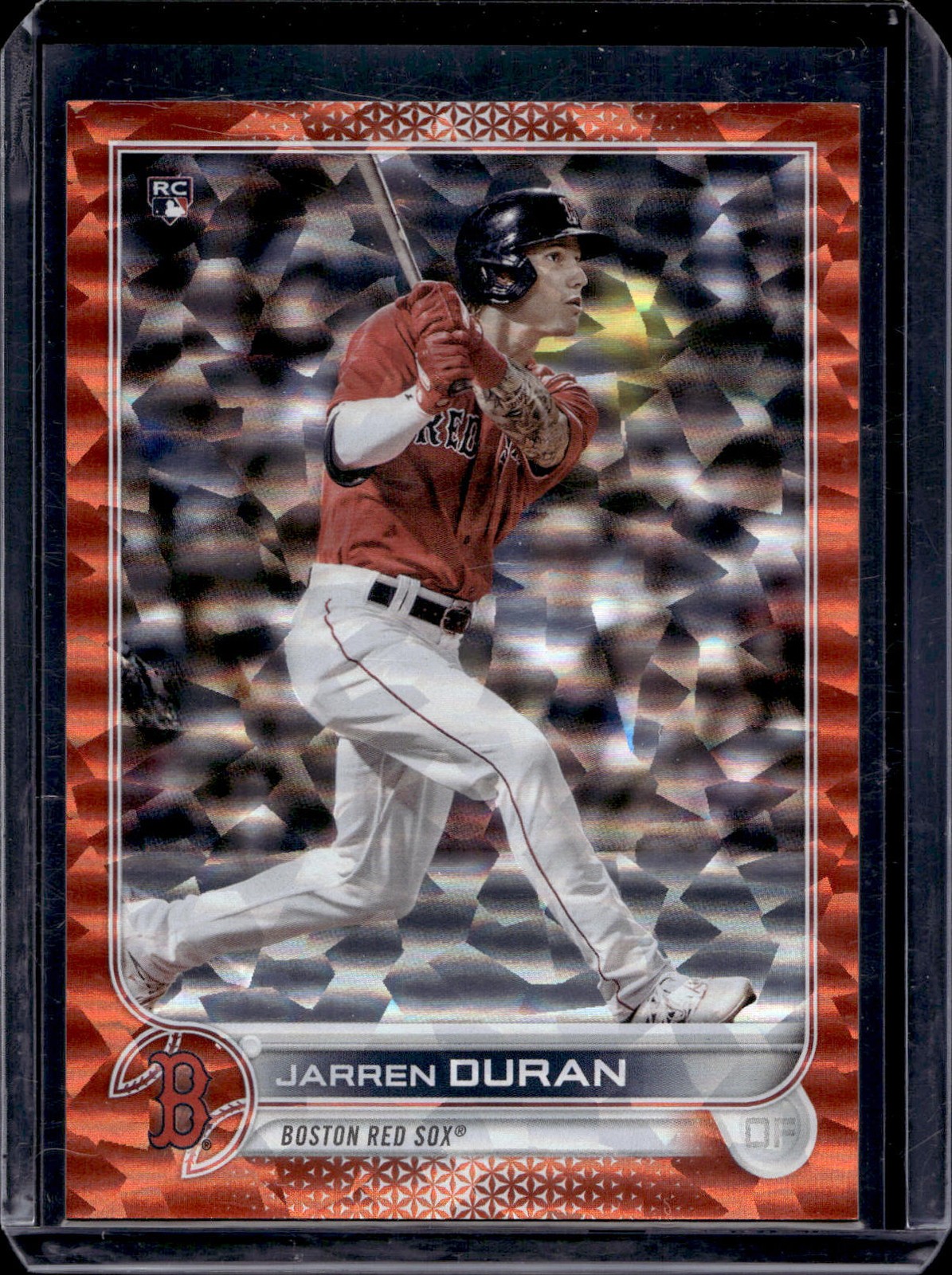 2022 Topps Jarren Duran Orange Foilboard /299 Rookie Boston Red Sox 187
