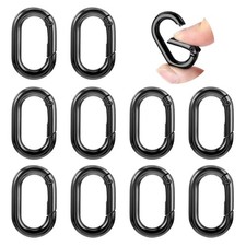 10Pcs Small Carabine Mini Carabiner Clip 1in Spring Snap Hook Heavy Duty for ...