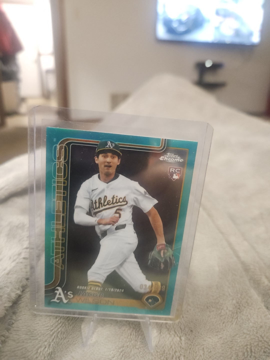 2025 Topps Chrome Update Jacob Wilson #USC150 TEAL RC /299 Athletics