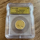 ICG Buffalo Nickel Gold Plated 1913-1938 5C Genuine Certified Coin