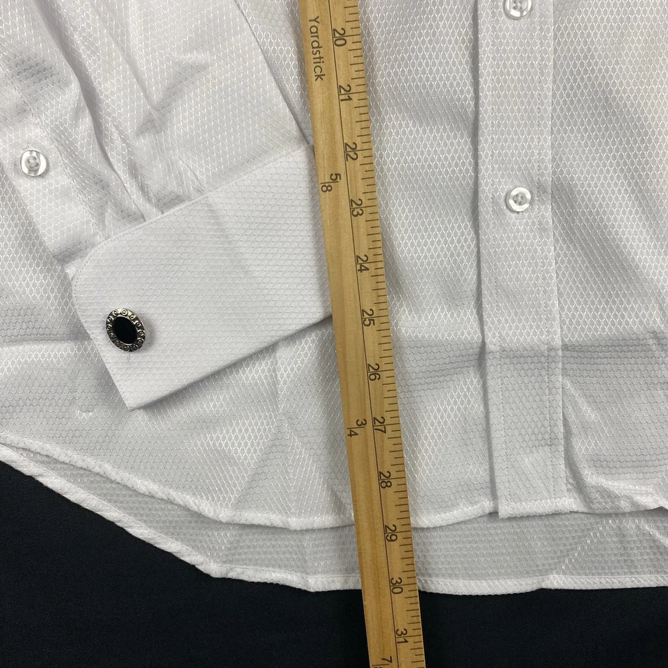 C. ALLEN Нью-Йорк платье рубашка мужская 15,5-34/35 белый французский манжеты w/ссылки новый с Ярлыками! - Изображение 4 из 4