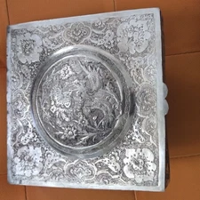 Extra Large Genuine Middle Eastern Silver Vanity Jewelry Box 