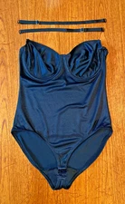 VNTG! Nip Tuck & Boost 03385 All-In-1 Underwire Bodysuit/Shapewear In Black, 38C