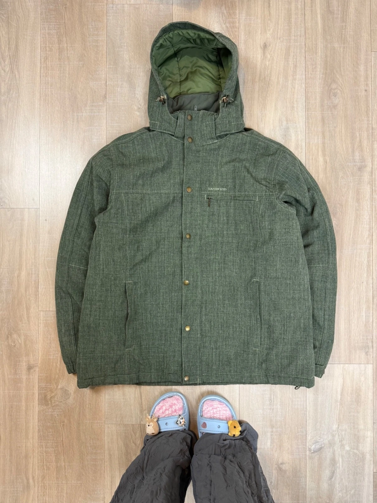 Lands' End Winter Green Jacket Size L