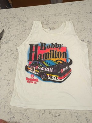 Kendall Motor Oil Vtg Bobby Hamilton 93-94 Nascar Tank Top Large