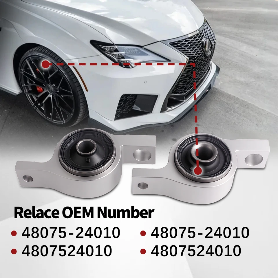 48075-24010 Soporte de brazo de control delantero 2 piezas compatible con Lexus GS F 2016-2020 Foto 2 de 4