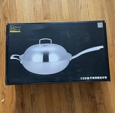 32cm stainless steel energy wok with lid