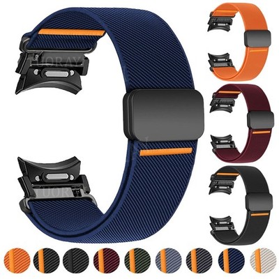 Magnet Sport Nylon Armband Für Samsung Galaxy Watch FE 7 6 5 44/40mm 6 4 Classic