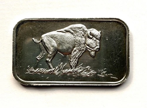 Silvertowne 1 oz Silver Bar .999 Fine – Buffalo Design One Troy Ounce C-013