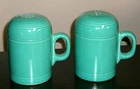 Green Turquoise Fiesta Ware Homer Laughlin Stove/Range Top Large Salt & Pepper