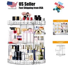 Makeup Organizer 360 Degree Rotating 7 Adjustable Layers Large Capacity Cosme...