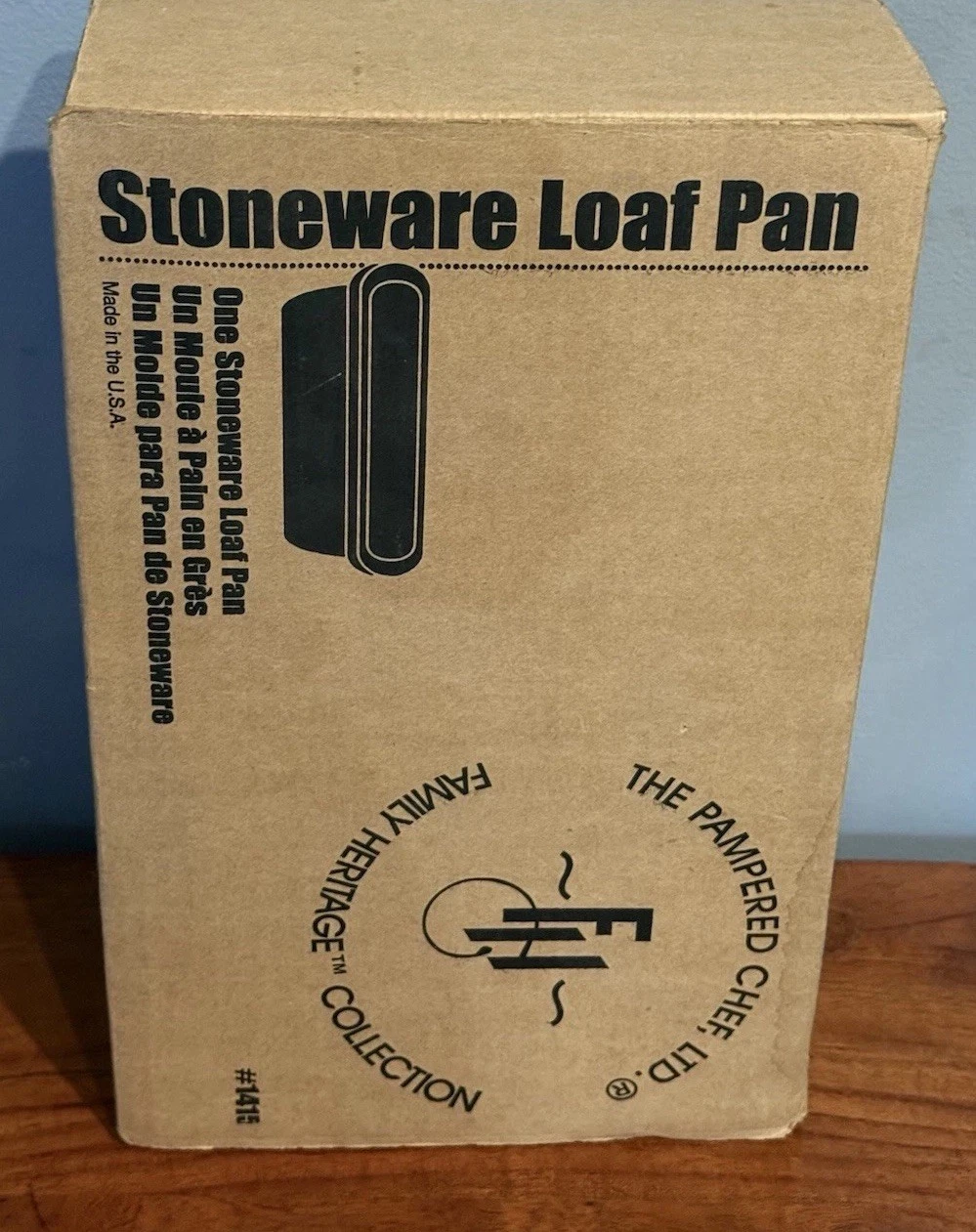 Pampered Chef Stoneware Loaf Pan 9" X 5.25” Banana Meatloaf New in a Box #1415