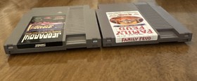 Nintendo NES Jeopardy! & Family Feud 2 Game Lot &ndash; 3 Screw &ndash; Untested