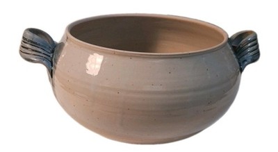 Pottery SIGNED Vintage Lisa Koch Studio Art Pottery Handles Round Bowl