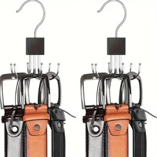 3pcs 360° Rotating Storage Hanger Hooks Multi-Claw Closet Metal Organizer - NEW