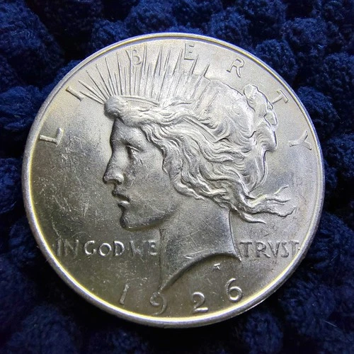 1926-D Silver Peace Dollar $1 - Denver - 90% Silver - Unc. Details -Rev. Scratch
