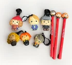 Harry Potter Collectible Key Chain Figurines & Pens Lot Of 9 Backpack Buddy