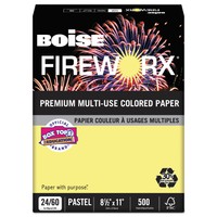 Boise Fireworx Colored Paper 24lb 8-1/2 X 11 Crackling Canary 500 Sheets/ream on sale Boise Fireworx Colored Paper 24lb 8-1/2 X 11 Crackling Canary 500 Sheets/ream on sale