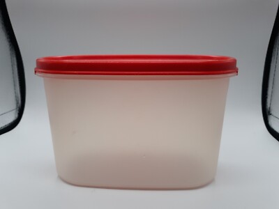 Vintage Tupperware Oval Modular Mates #2 1612-12 4.75c Red Lid 1616-7 