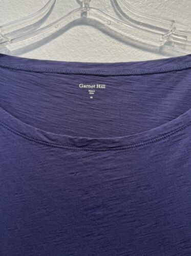 Abito Garnet Hill taglie forti 18 blu Calais t-shirt tasche viaggio costa preppy - Foto 3 di 8