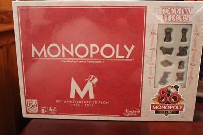 Monopoly 80th Anniversary Edition 1935-2015 Board Game New Sealed New In Box