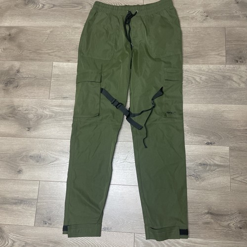 EPTM Men’s Cargo Strap Pants Green Drawstring Adjustable Ankle sz XL 36