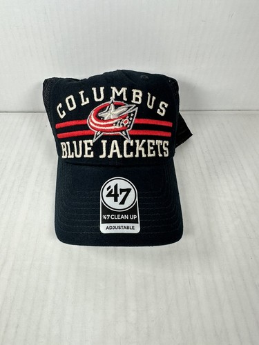 ‘47 Brand Retro Columbus Blue Jackets Mesh Stripe Trucker Hat Cap Adjustable NEW