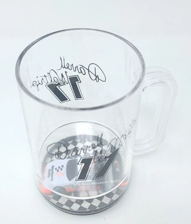 Taza de plástico Darell Waltrip de colección con base de coche de carreras diecast 17 CÓMO Foto 3 de 4