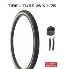 26 X 1.75 Bicycle White Wall Tire And Inner Tube Duro Brick Thread Comfort Bike 26 X 1.75 Bicycle White Wall Tire And Inner Tube Duro Brick Thread Comfort Bike
