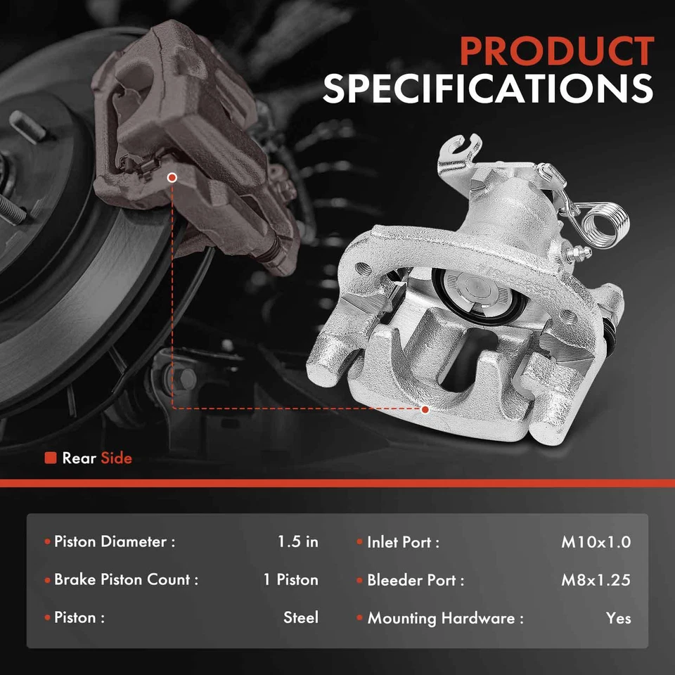 Pinza de freno trasera izquierda y derecha 2 piezas con soporte para Volvo S40 V40 2000-2004 Foto 2 de 4