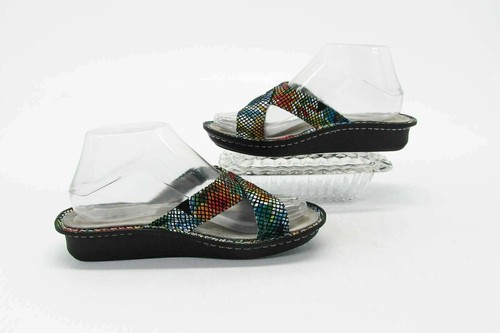 Alegria Women Shoe Violet Floral Snake Size 6.5 EUR 37 Sandal Pre Owned qp - Picture 8 of 12