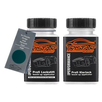 Autolack Lackstift für Chrysler Dodge Jeep PGM Deep Evergreen Perl 2 x 50ml