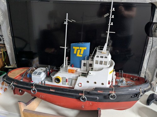 Radio Control RC Model Boat / Tug - Motor and Rudder Servo Fitted ...