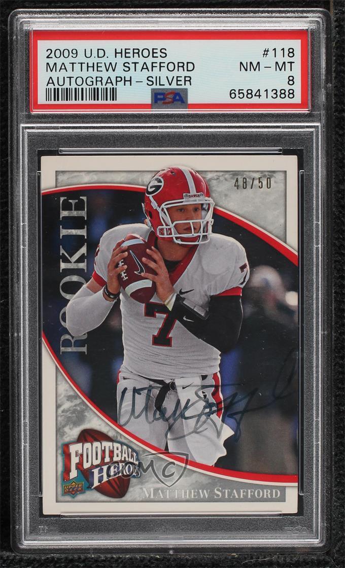 Matthew Stafford Upper Deck Heroes #118 Autograph-Silver
