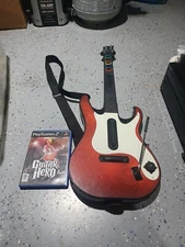 Guitar Hero Band Hero 5 Guitar Controller PS2 PS3 W Game - NO DONGLE - TESTED -