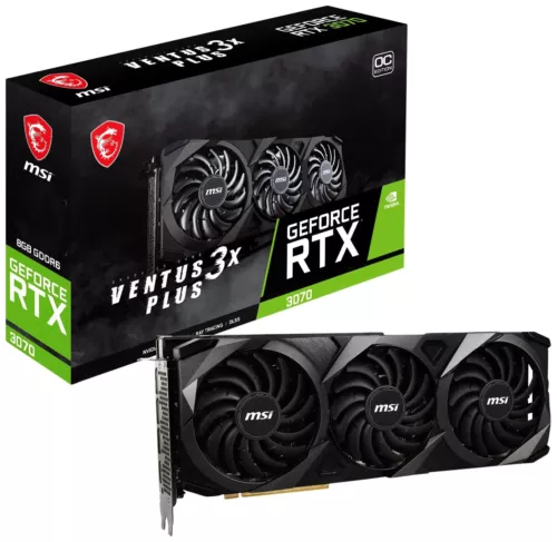 MSI Gaming GeForce RTX 3070 8GB Ventus 3X Plus GDRR6 OC LHR Graphics Card