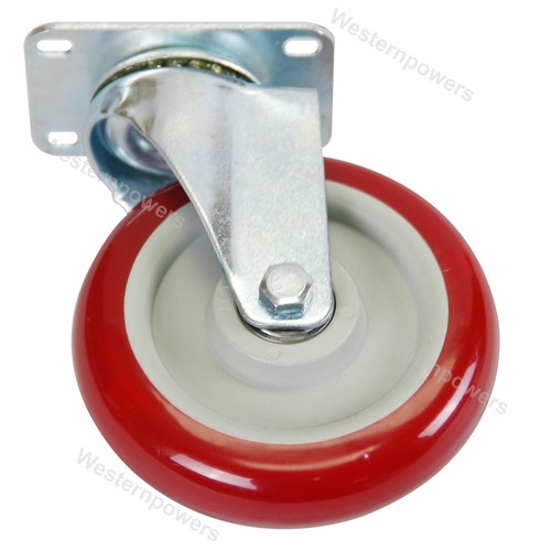 4 Pack 5 Inch Caster Wheels Swivel Plate Polyurethane Wheels Heavy Duty Wheels - Picture 6 of 8