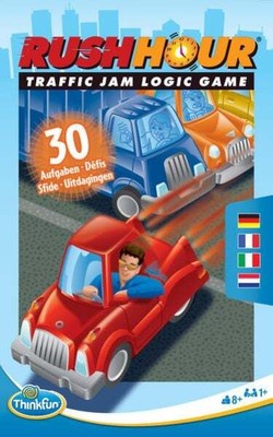 ThinkFun - Rush Hour Mitbringspiel Traffic Jam Logic Game - 30 Aufgaben, Spie...