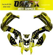 Can Am DS 250 Graphics Kit 2006-23 Pro Edition D69-2 USA Flag Stars and Stripes